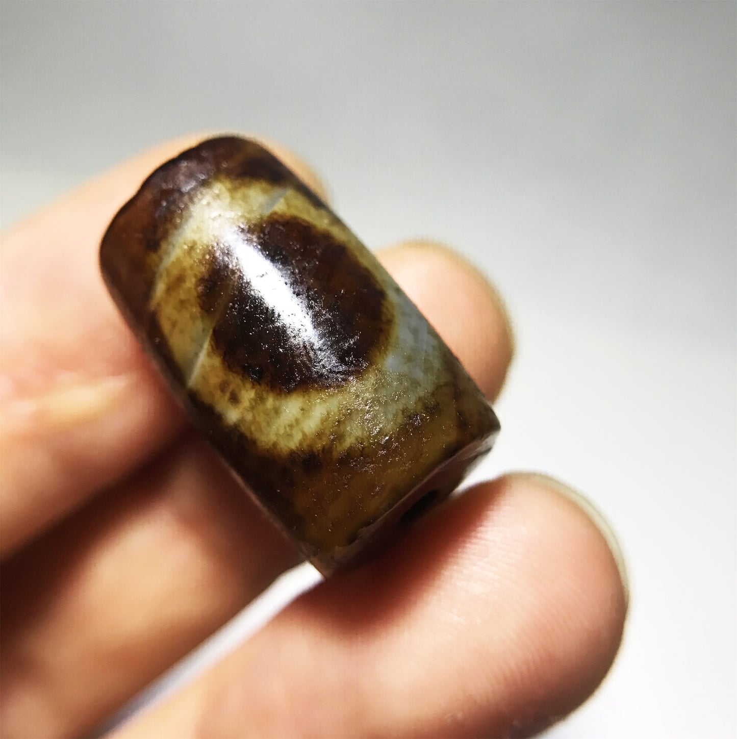 Real Tibetan Ancient One Eye Swastika Dzi Bead Amulet Himalaya Pure Gzi Pendant Genuine Old Antique Agate Talisman Bracelet