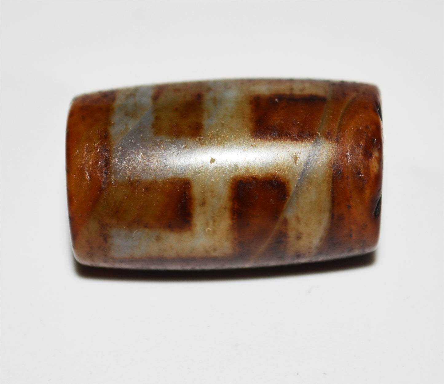 Real Tibetan Ancient One Eye Swastika Dzi Bead Amulet Himalaya Pure Gzi Pendant Genuine Old Antique Agate Talisman Bracelet