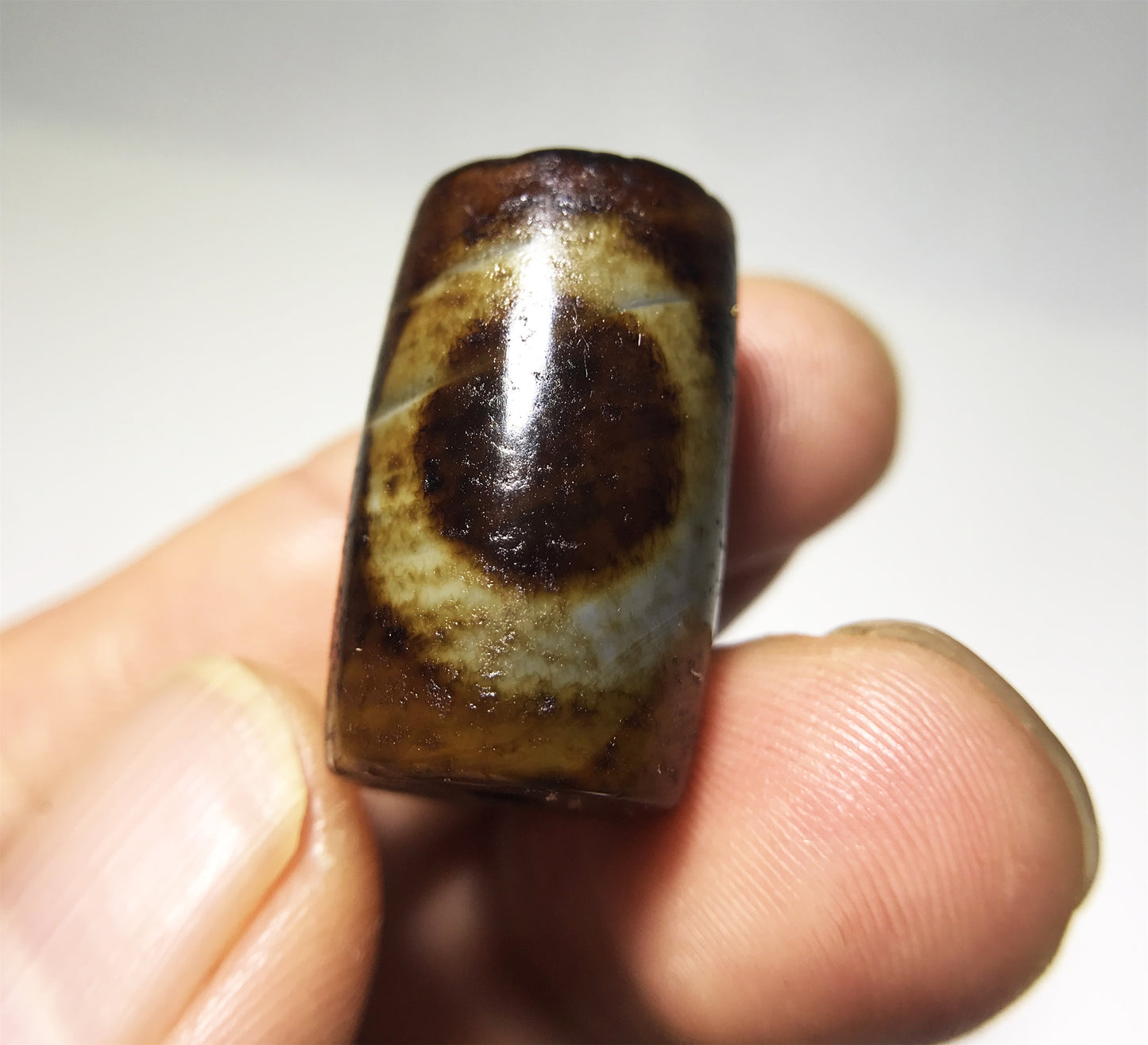 Real Tibetan Ancient One Eye Swastika Dzi Bead Amulet Himalaya Pure Gzi Pendant Genuine Old Antique Agate Talisman Bracelet