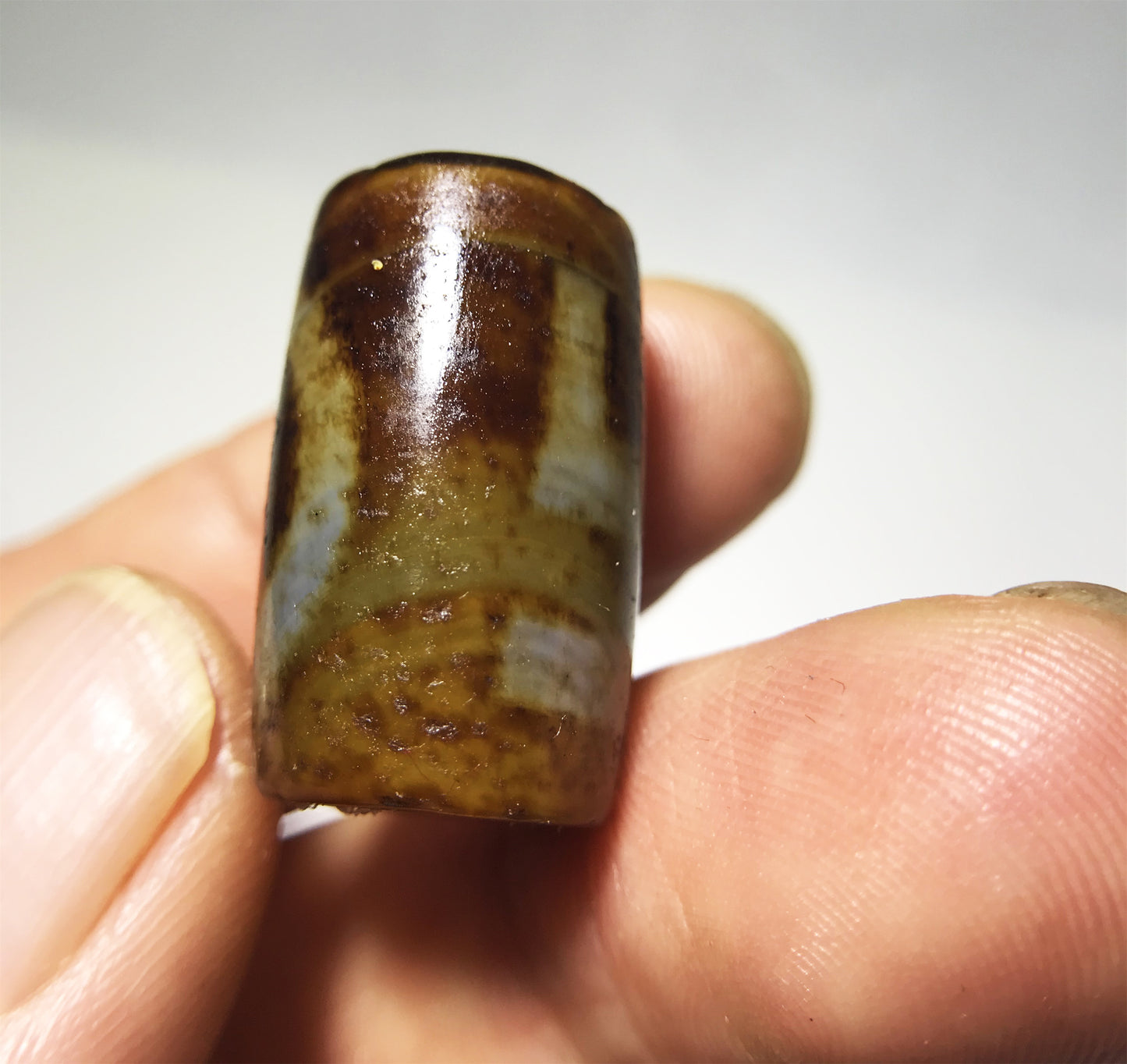 Real Tibetan Ancient One Eye Swastika Dzi Bead Amulet Himalaya Pure Gzi Pendant Genuine Old Antique Agate Talisman Bracelet