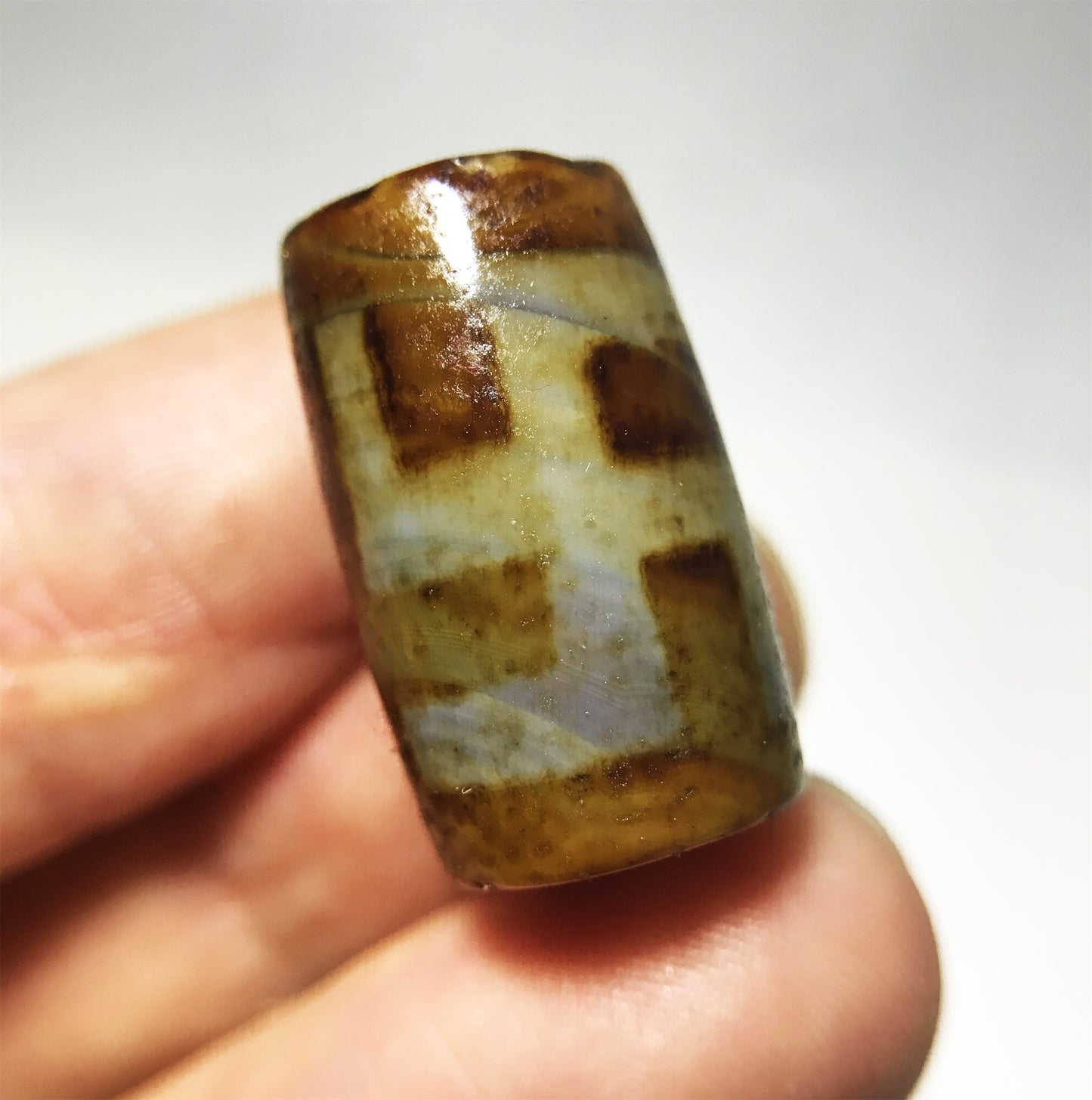 Real Tibetan Ancient One Eye Swastika Dzi Bead Amulet Himalaya Pure Gzi Pendant Genuine Old Antique Agate Talisman Bracelet