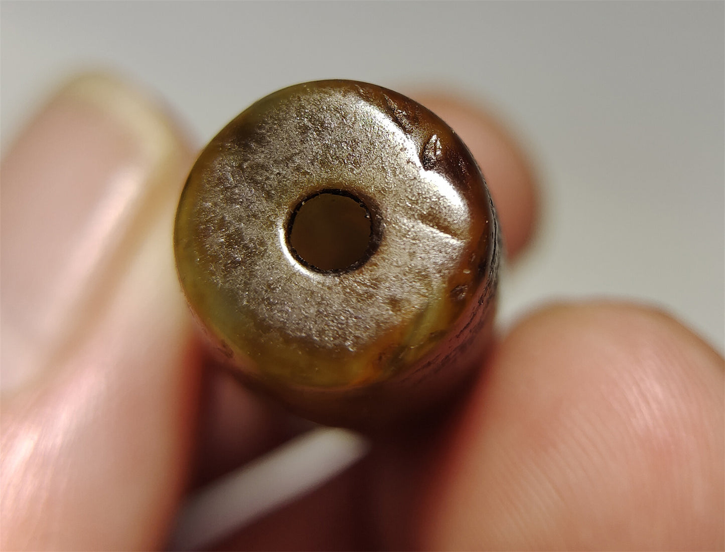 Real Himalaya Ancient One Eye Swastika Dzi Bead Pendant Amulet Tibetan Pure Gzi Genuine Old Antique Agate Talisman