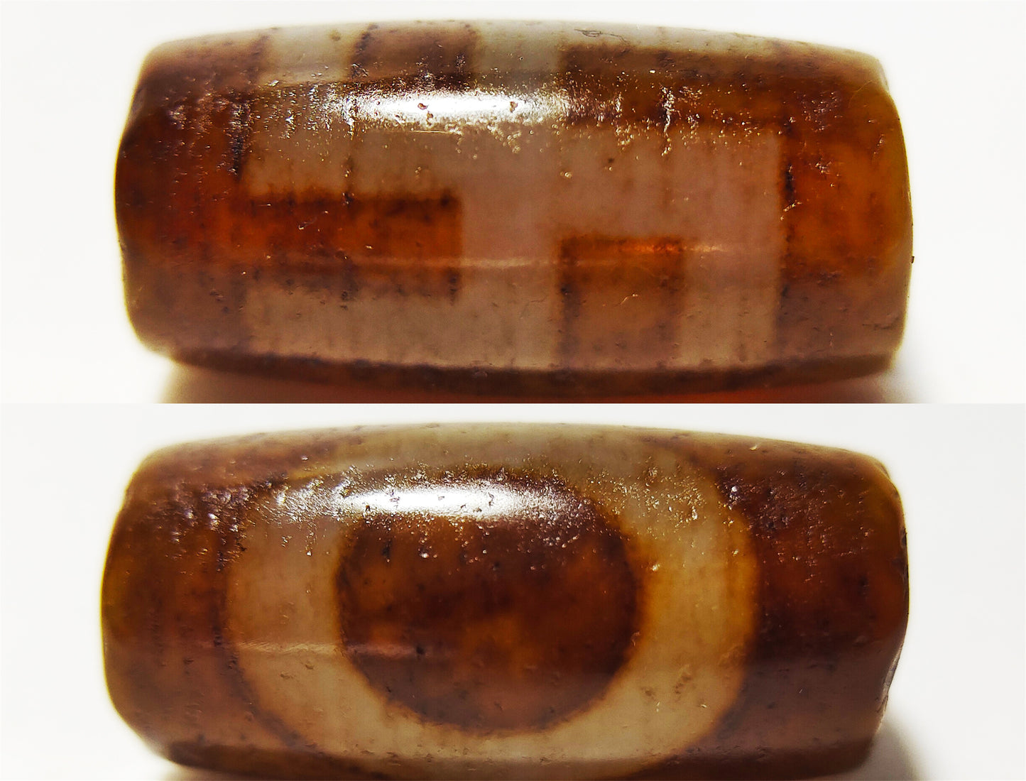 Real Himalaya Ancient One Eye Swastika Dzi Bead Pendant Amulet Tibetan Pure Gzi Genuine Old Antique Agate Talisman