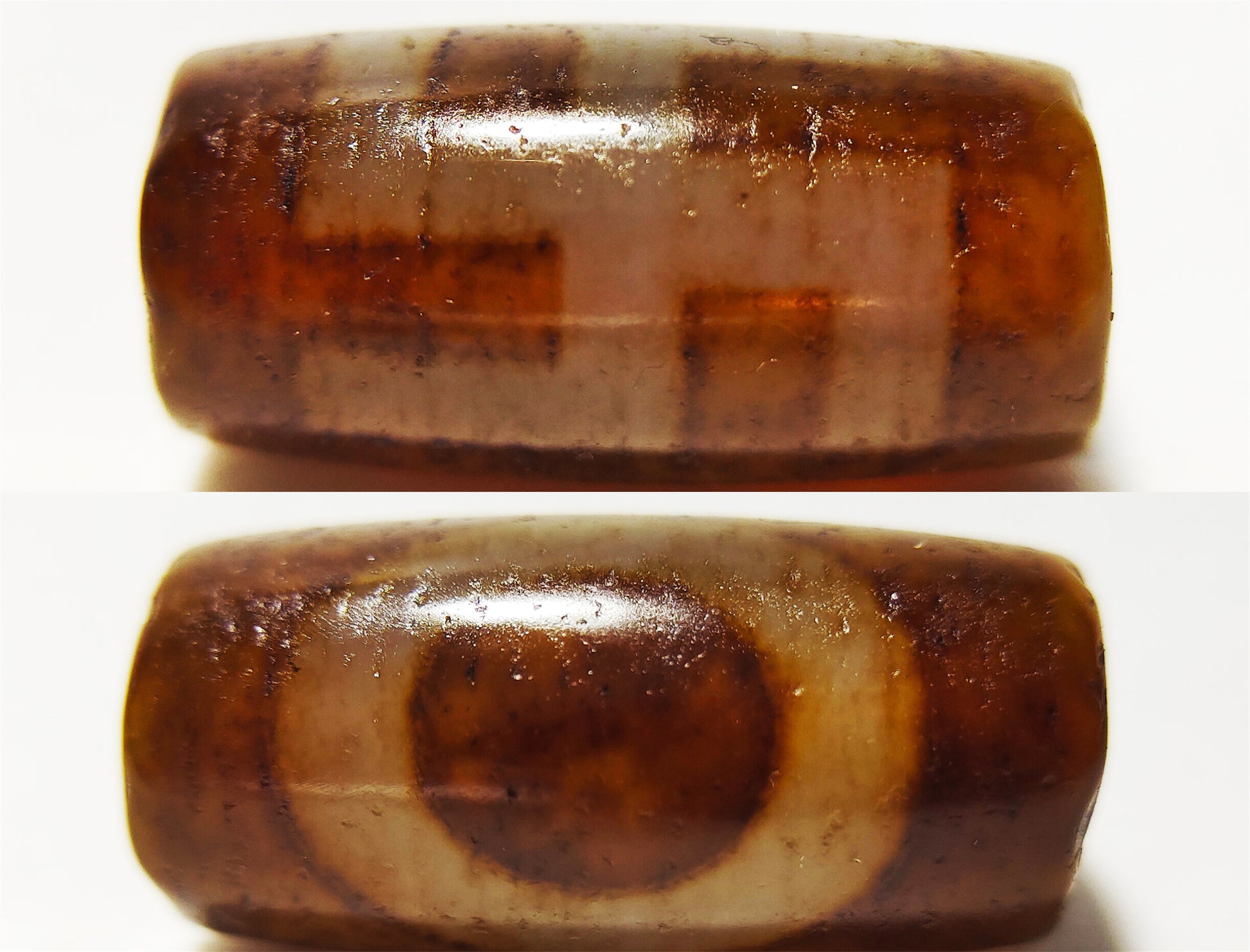 Real Himalaya Ancient One Eye Swastika Dzi Bead Pendant Amulet Tibetan Pure Gzi Genuine Old Antique Agate Talisman
