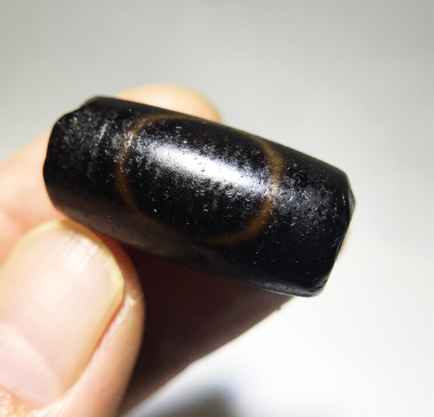 Real Tibetan Ancient One Eye Swastika Dzi Bead Pendant Amulet Himalaya Pure Gzi Genuine Old Antique Agate Talisman