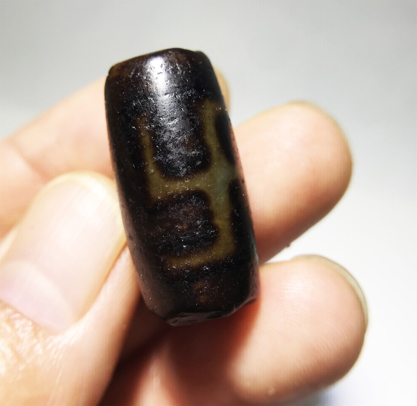 Real Tibetan Ancient One Eye Swastika Dzi Bead Pendant Amulet Himalaya Pure Gzi Genuine Old Antique Agate Talisman