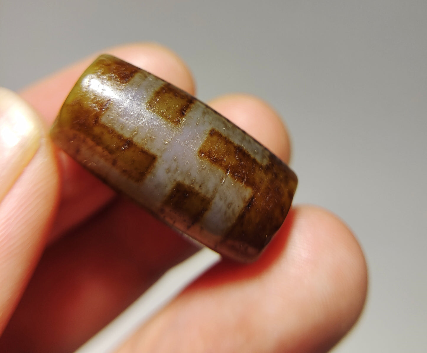 Real Himalaya Ancient One Eye Swastika Dzi Bead Pendant Amulet Tibetan Pure Gzi Genuine Old Antique Agate Talisman
