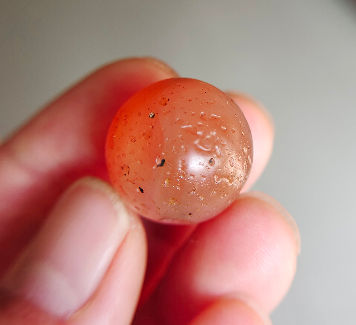 Real Tibetan Ancient Pema Raka Agate Bead Nanhong Red Carnelian Pendant Himalayan Old Genuine Amulet 20mm