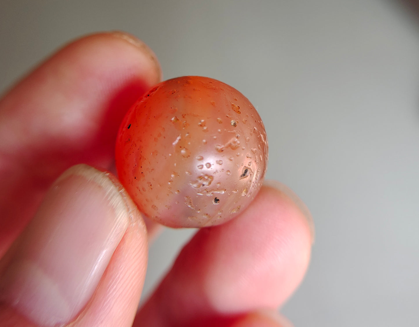Real Tibetan Ancient Pema Raka Agate Bead Nanhong Red Carnelian Pendant Himalayan Old Genuine Amulet 20mm