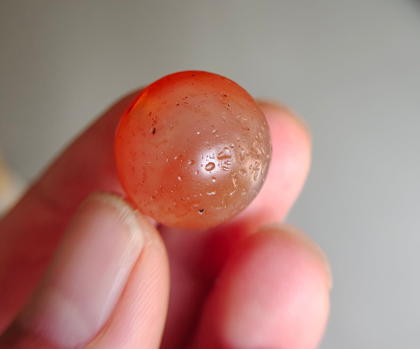 Real Tibetan Ancient Pema Raka Agate Bead Nanhong Red Carnelian Pendant Himalayan Old Genuine Amulet 20mm
