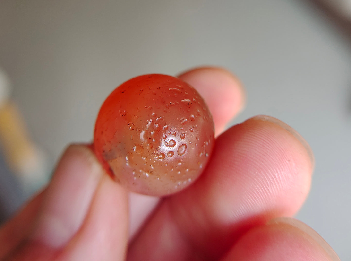 Real Tibetan Ancient Pema Raka Agate Bead Nanhong Red Carnelian Pendant Himalayan Old Genuine Amulet 20mm