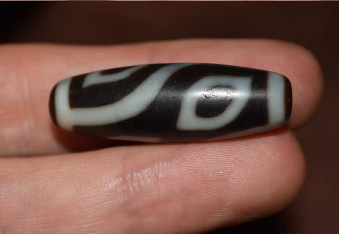 Real Tibetan Ancient Phoenix Four Eyes Dzi Bead Pendant Amulet Himalaya Agate 4 Eyed Pure Gzi Antique Talisman