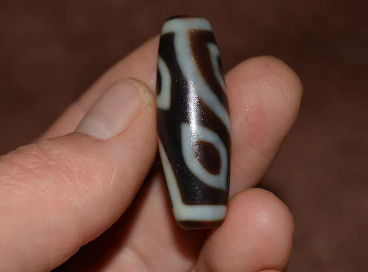 Real Tibetan Ancient Phoenix Four Eyes Dzi Bead Pendant Amulet Himalaya Agate 4 Eyed Pure Gzi Antique Talisman