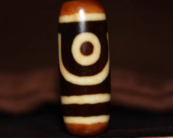 Real Tibetan Ancient Pure Two Eyes Dzi Bead Amulet Pendant Himalayan Old Antique Genuine Agate 2 Eyed Gzi Talisman Bracelet