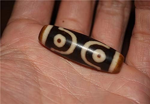 Real Tibetan Ancient Seven Eyes Dzi Bead Amulet Pendant Himalayan Agate 7 Eyed Pure Gzi Old Antique Talisman Genuine