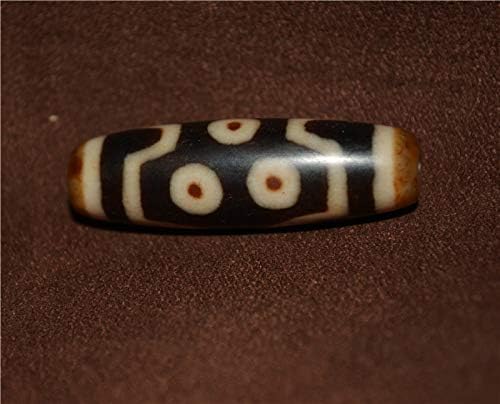 Real Tibetan Ancient Seven Eyes Dzi Bead Amulet Pendant Himalayan Agate 7 Eyed Pure Gzi Old Antique Talisman Genuine