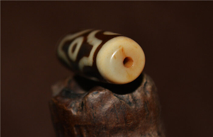 Real Tibetan Ancient Six Eyes Dzi Bead Amulet Himalayan Pure 6 Eyed Gzi Pendant Genuine Old Antique Agate Talisman Bracelet