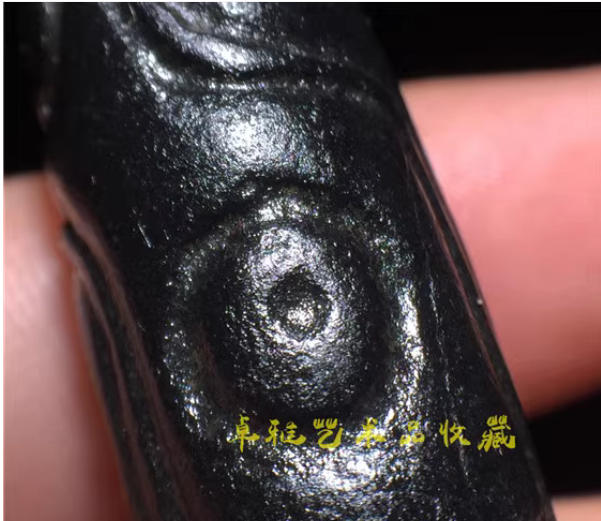 Real Tibetan Ancient Sky Iron Nine Eyes Dzi Bead Amulet Pendant Himalayan Thogchag Thokcha 9 Eyed Gzi Old Talisman