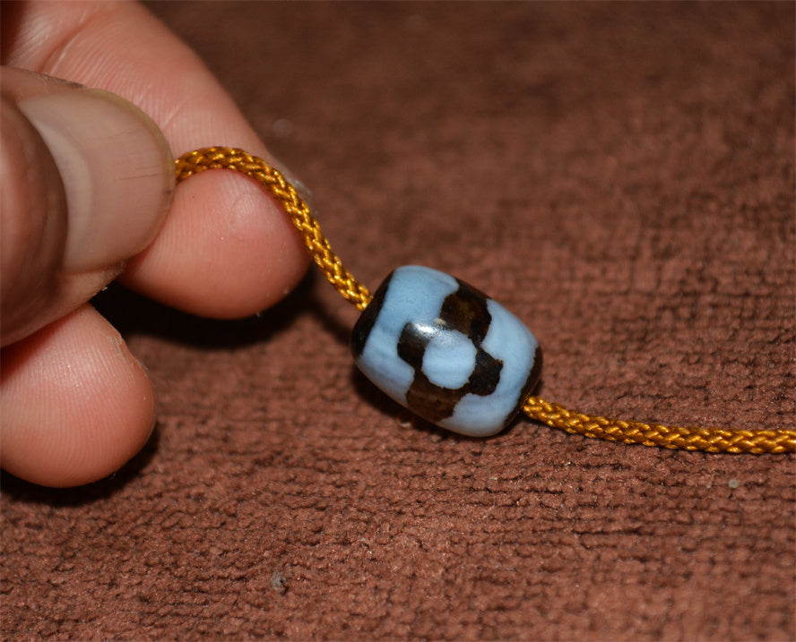 Real Tibetan Ancient Three Eyed Dzi Bead Amulet Pendant Agate Himalaya Genuine 3 Eyes Gzi Old Antique Nepal Carnelian Talisman Bracelet