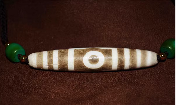 Real Tibetan Ancient Three Eyes Dzi Bead Amulet Pendant Himalayan Agate 3 Eyed Pure Gzi Old Antique Talisman Genuine