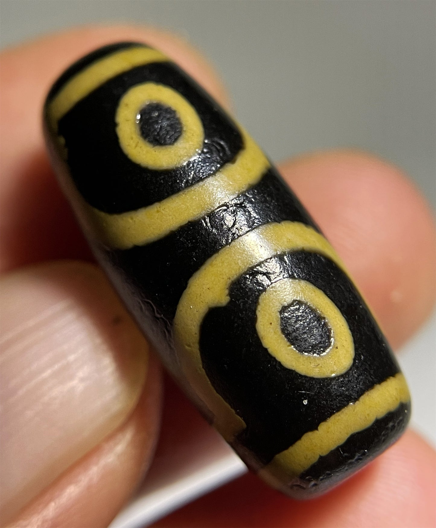 Real Tibetan Ancient Three Eyes Dzi Bead Amulet Pendant Himalayan Agate Genuine Pure 3 Eyed Gzi Old Antique Talisman Bracelet Authentic