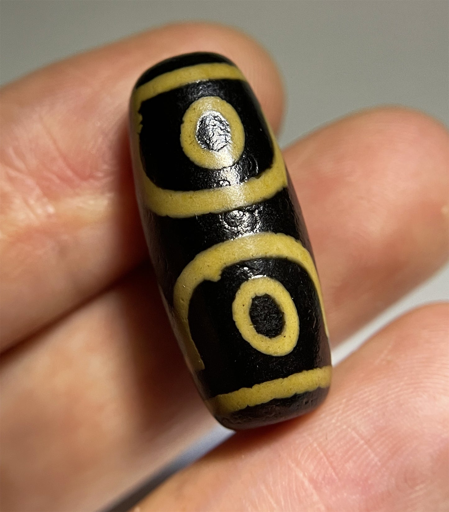 Real Tibetan Ancient Three Eyes Dzi Bead Amulet Pendant Himalayan Agate Genuine Pure 3 Eyed Gzi Old Antique Talisman Bracelet Authentic