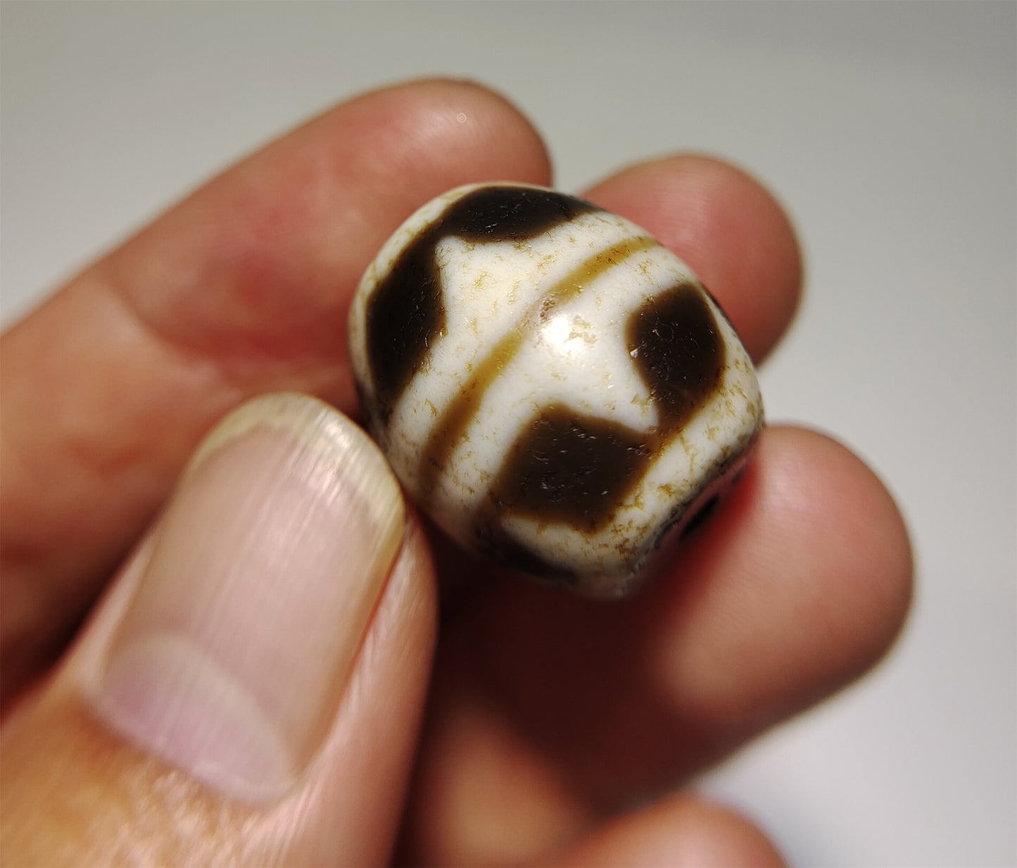 Real Tibetan Old Ancient Tiger Tooth Dzi Bead Amulet Pendant Himalaya Agate Zigzag Genuine Antique Nepal Water Wave Pure Gzi Talisman Bracelet