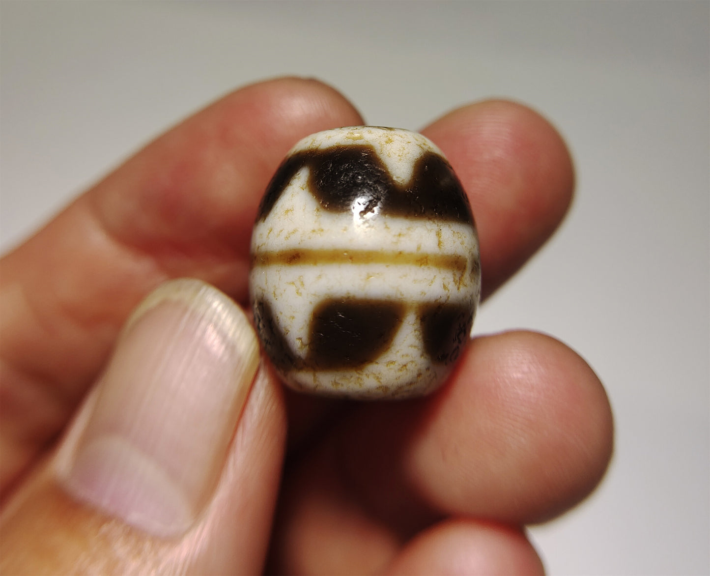 Real Tibetan Old Ancient Tiger Tooth Dzi Bead Amulet Pendant Himalaya Agate Zigzag Genuine Antique Nepal Water Wave Pure Gzi Talisman Bracelet