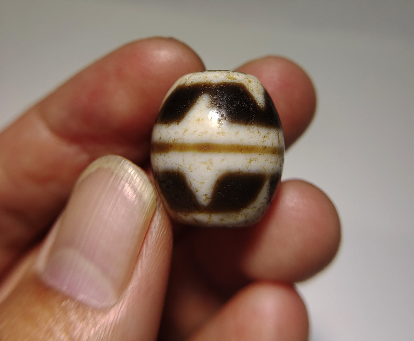 Real Tibetan Old Ancient Tiger Tooth Dzi Bead Amulet Pendant Himalaya Agate Zigzag Genuine Antique Nepal Water Wave Pure Gzi Talisman Bracelet
