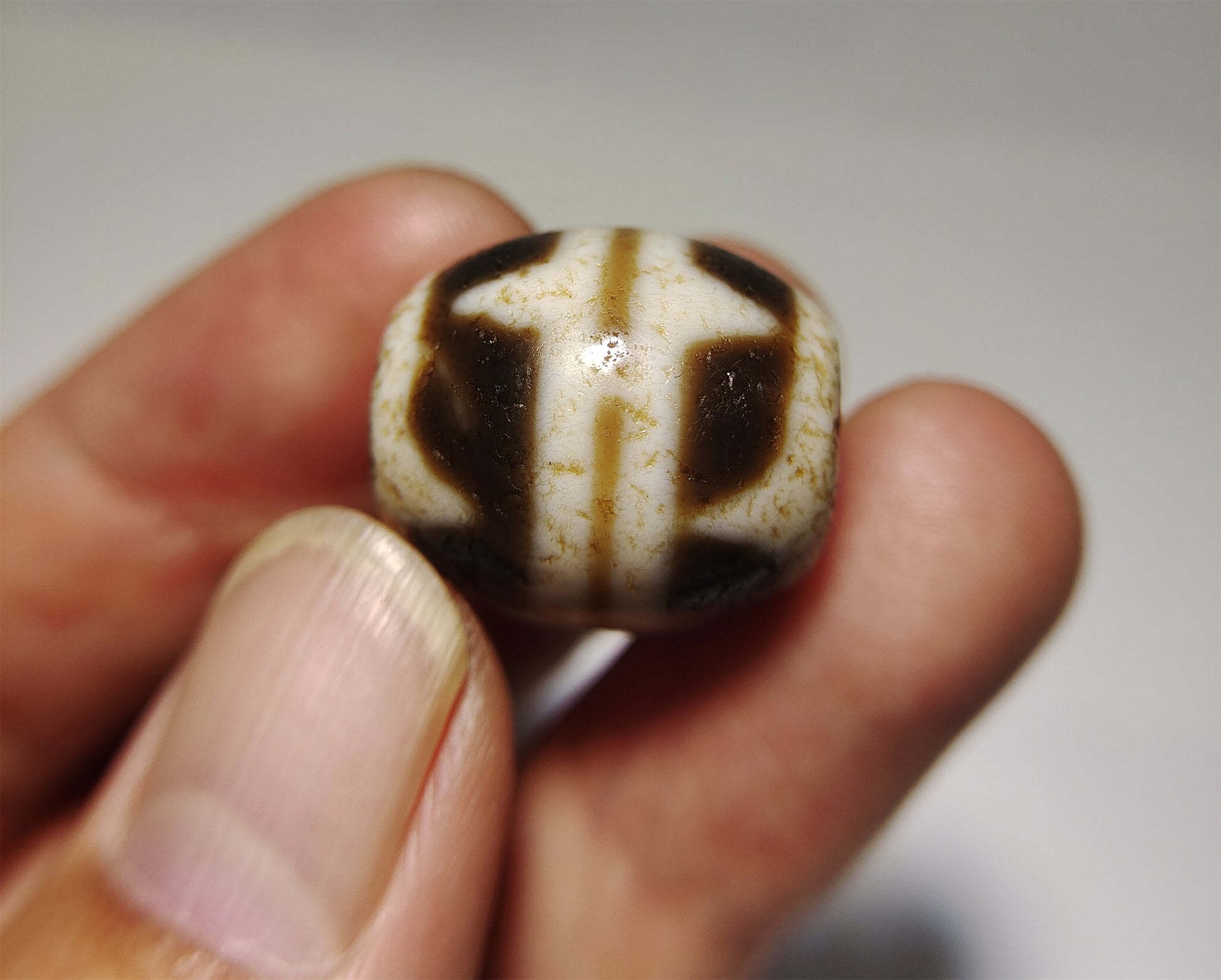 Real Tibetan Old Ancient Tiger Tooth Dzi Bead Amulet Pendant Himalaya Agate Zigzag Genuine Antique Nepal Water Wave Pure Gzi Talisman Bracelet