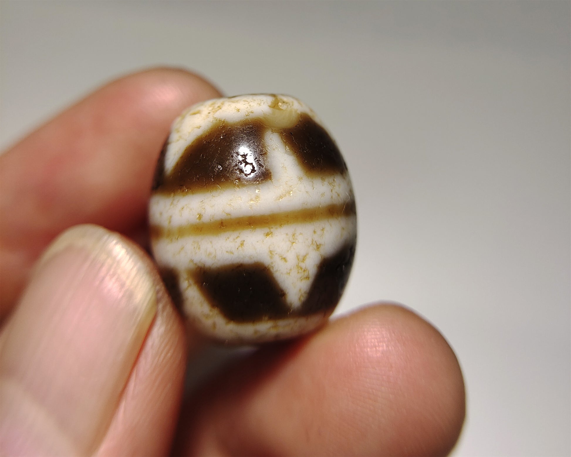 Real Tibetan Old Ancient Tiger Tooth Dzi Bead Amulet Pendant Himalaya Agate Zigzag Genuine Antique Nepal Water Wave Pure Gzi Talisman Bracelet
