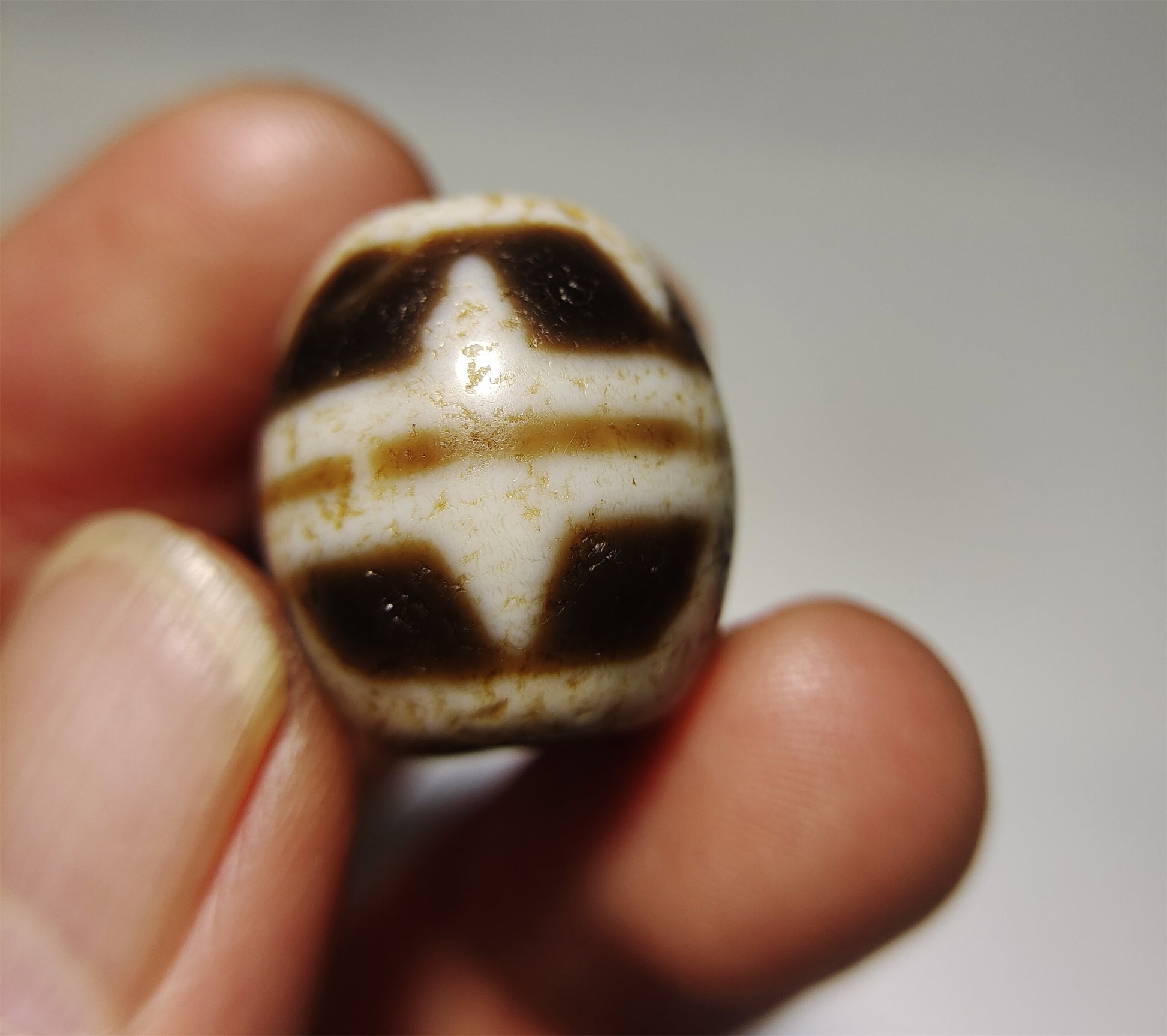 Real Tibetan Old Ancient Tiger Tooth Dzi Bead Amulet Pendant Himalaya Agate Zigzag Genuine Antique Nepal Water Wave Pure Gzi Talisman Bracelet