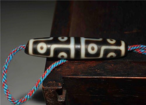 Real Tibetan Ancient Twelve Eyes Dzi Bead Amulet Pendant Himalayan Agate 12 Eyed Pure Gzi Old Antique Talisman Genuine