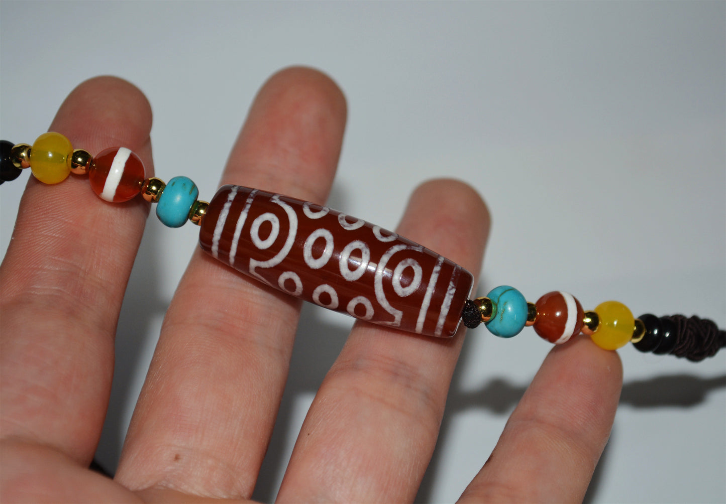 Real Himalaya Old Twenty One Eyed Dzi Bead Amulet Tibetan Pure 21 Eyes Gzi Pendant Genuine Antique Agate Talisman Bracelet