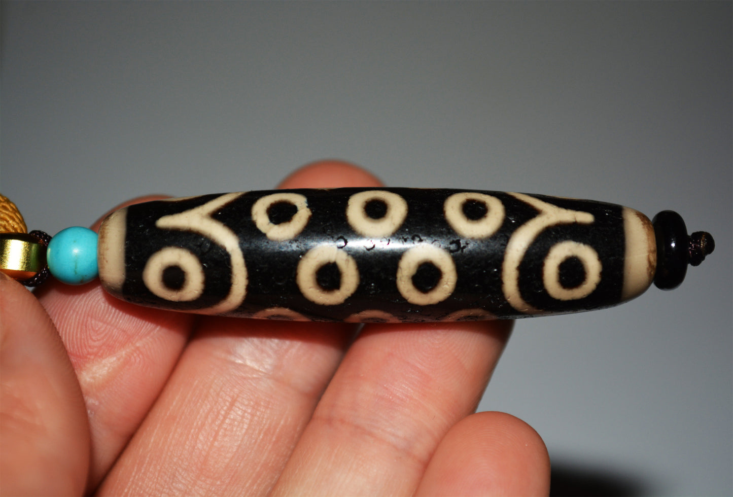 Real Tibetan Ancient Twenty One Eyed Dzi Bead Amulet Himalaya Pure 21 Eyes Gzi Pendant Genuine Old Antique Agate Talisman