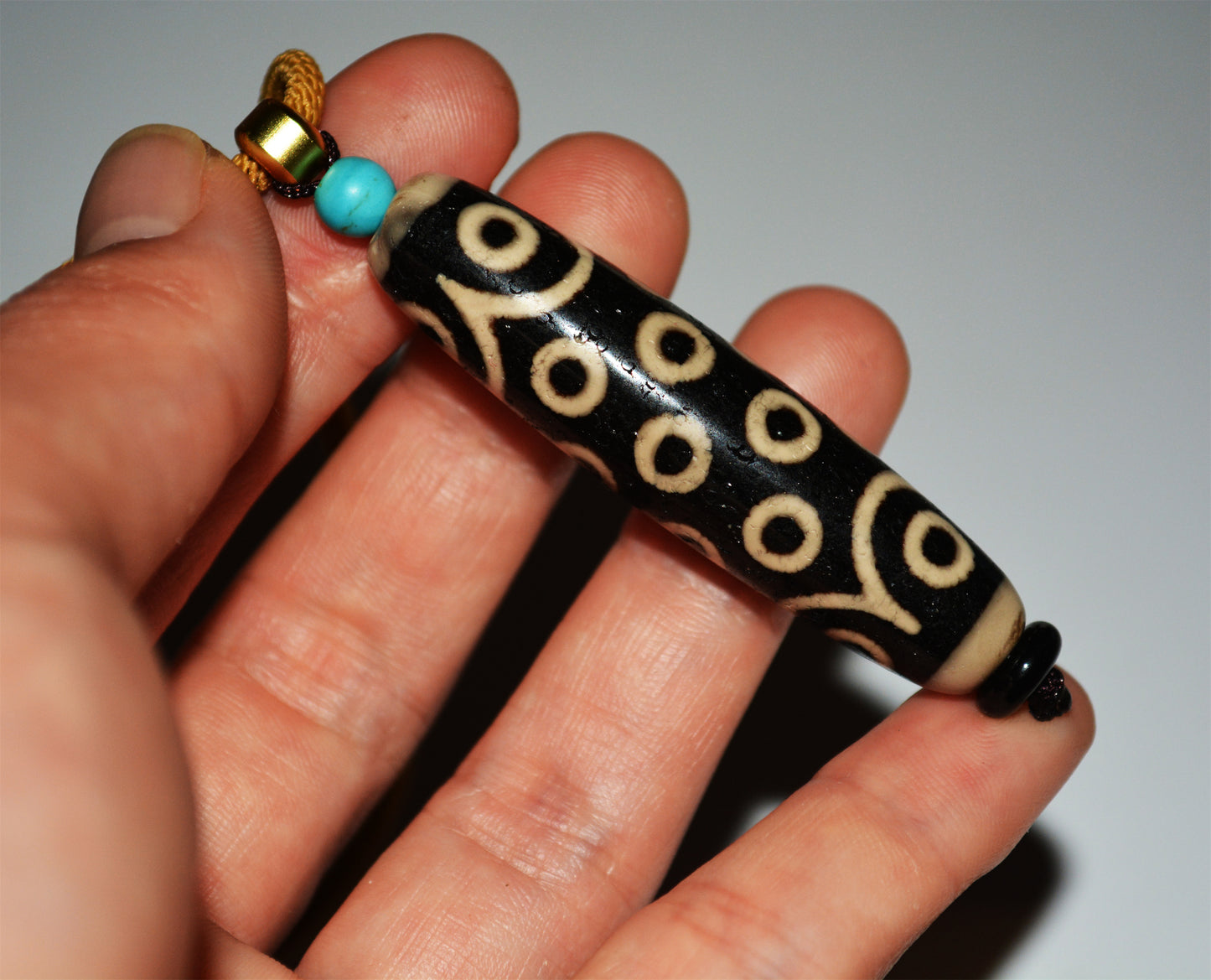 Real Tibetan Ancient Twenty One Eyed Dzi Bead Amulet Himalaya Pure 21 Eyes Gzi Pendant Genuine Old Antique Agate Talisman