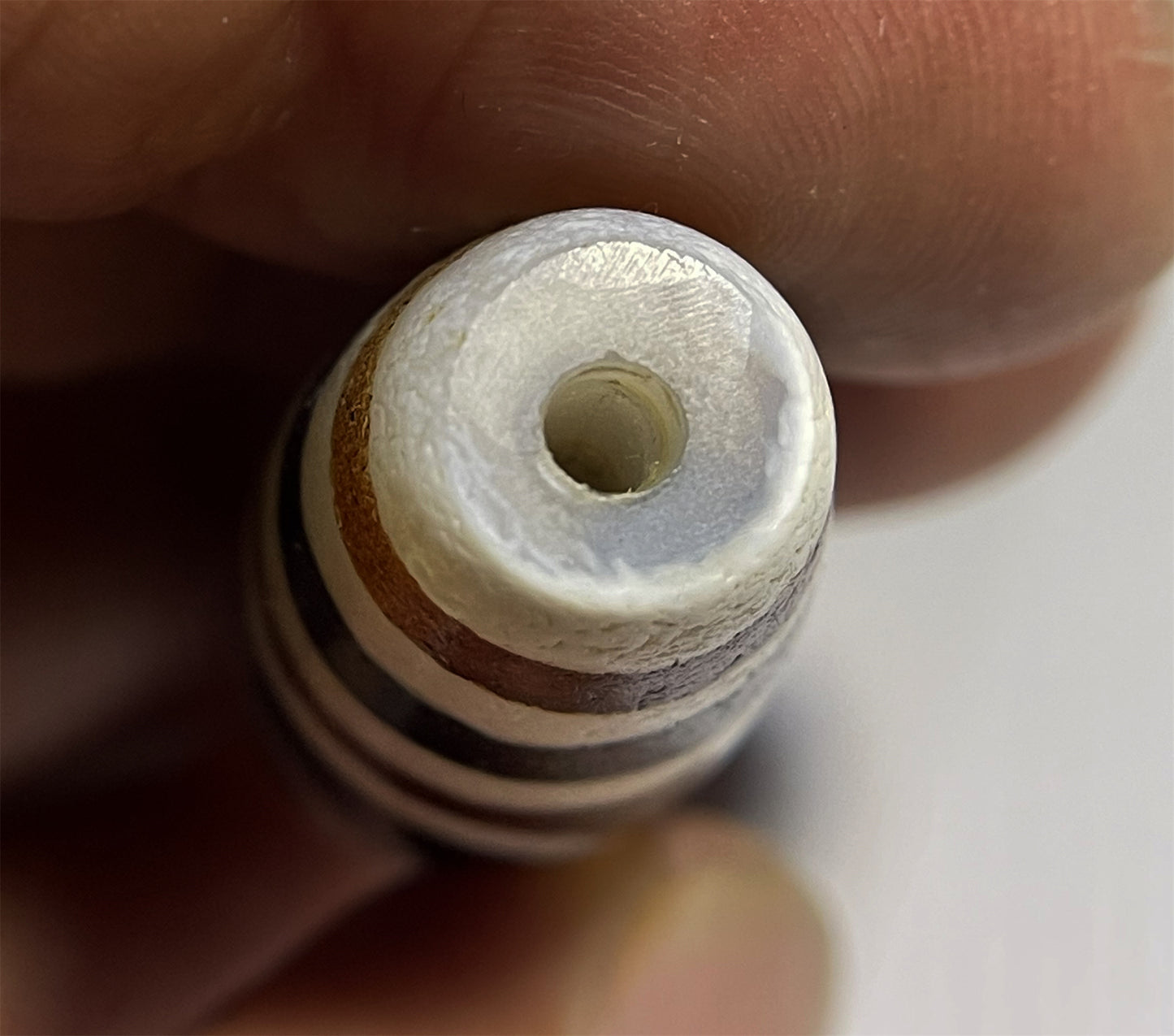 Real Tibetan Ancient Two Eyes Dzi Bead Amulet Pendant Himalayan Agate Genuine Pure 2 Eyed Gzi Old Antique Talisman Bracelet Authentic