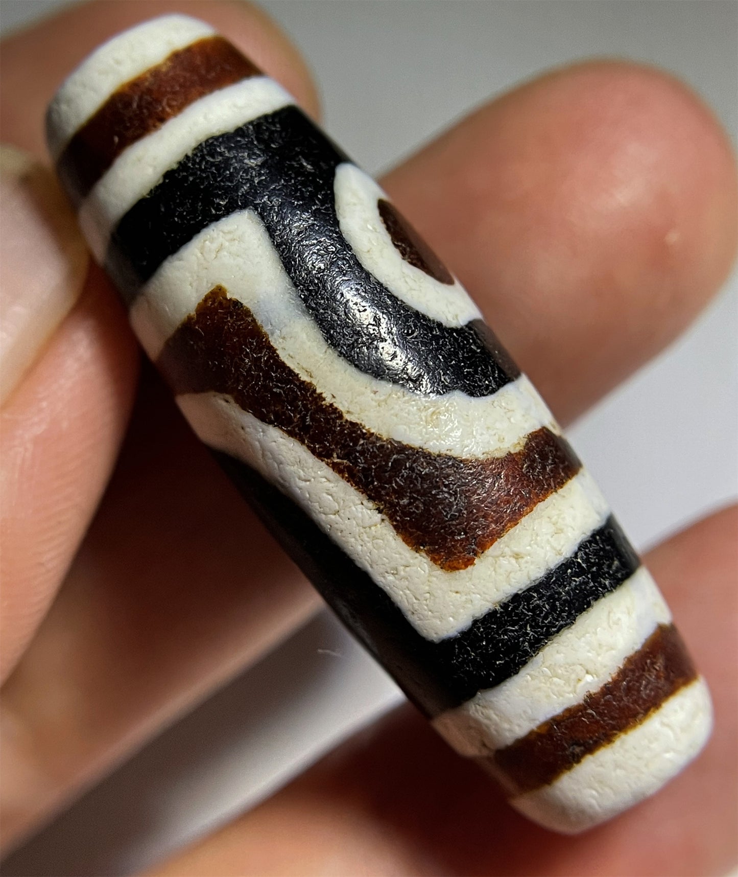 Real Tibetan Ancient Two Eyes Dzi Bead Amulet Pendant Himalayan Agate Genuine Pure 2 Eyed Gzi Old Antique Talisman Bracelet Authentic