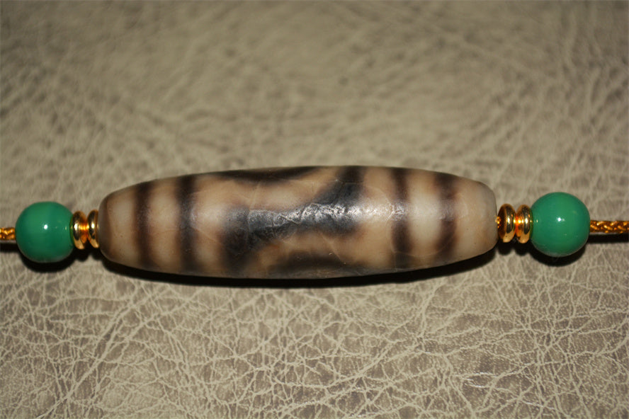 Real Tibetan Ancient Two Eyes Dzi Bead Amulet Pendant Genuine Old Antique Himalaya Agate Nepal 2 Eyed Pure Gzi Talisman Bracelet