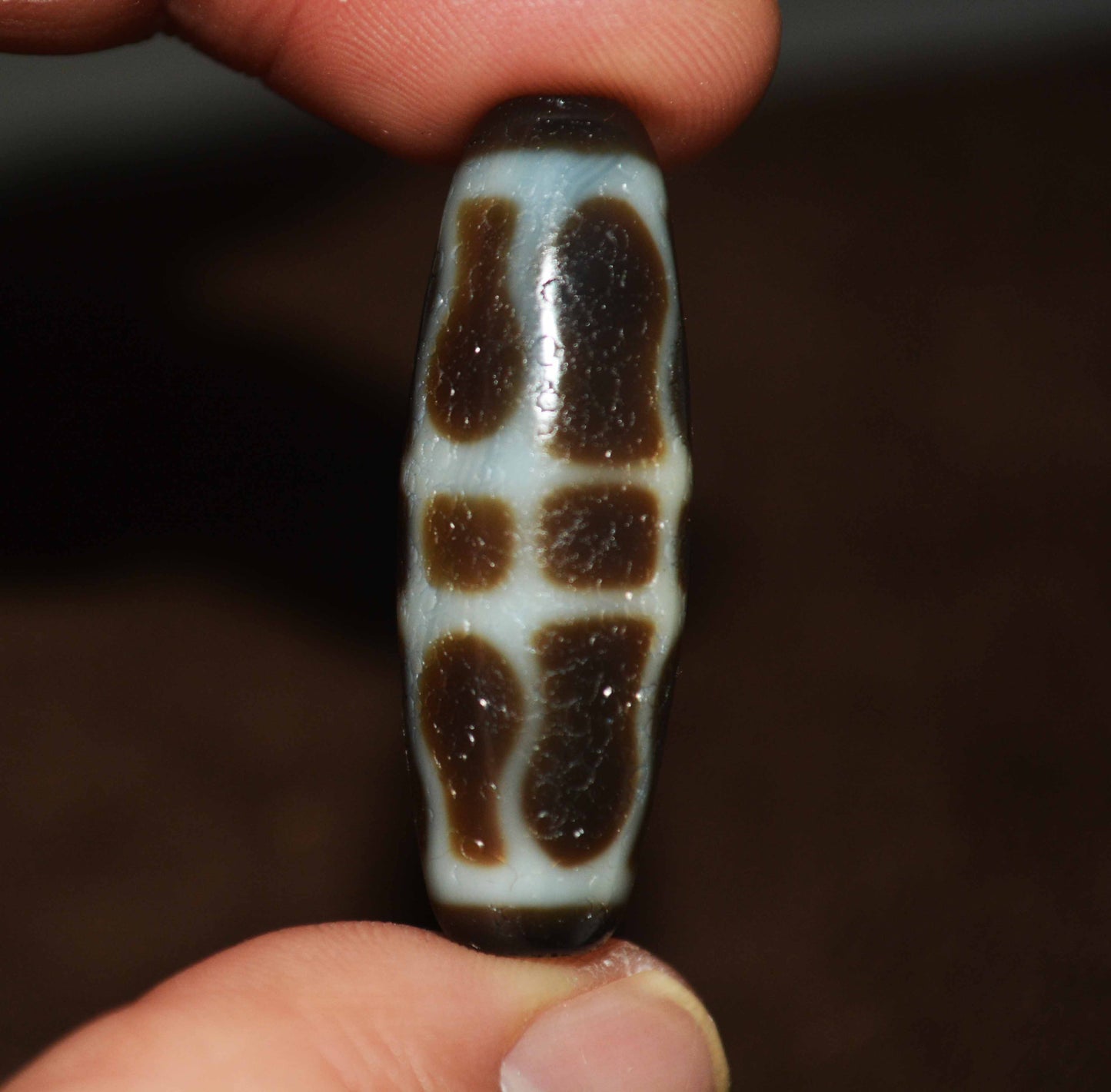 Real Tibetan Ancient Vajra Dorje Dzi Bead Amulet Himalaya Pure Phurba Gzi Pendant Genuine Old Antique Agate Talisman Bracelet