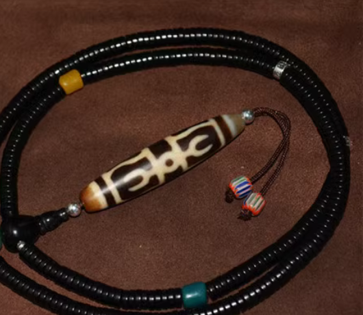 Real Tibetan Ancient Vajra Dorje Dzi Bead Pendant Amulet Himalayan Old Antique Genuine Agate Nepal Phurba Pure Gzi Talisman Bracelet