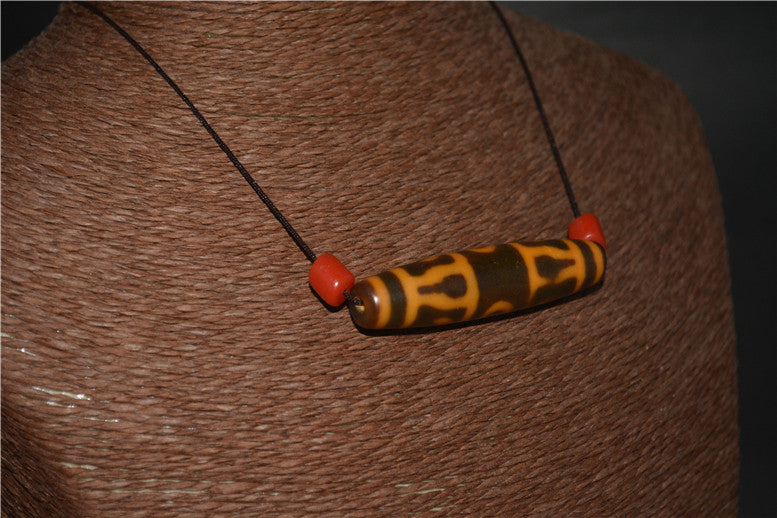 Real Tibetan Ancient Vajra Dorje Dzi Bead Pendant Amulet Himalayas Old Genuine Agate Nepal Phurba Pure Gzi Talisman Bracelet