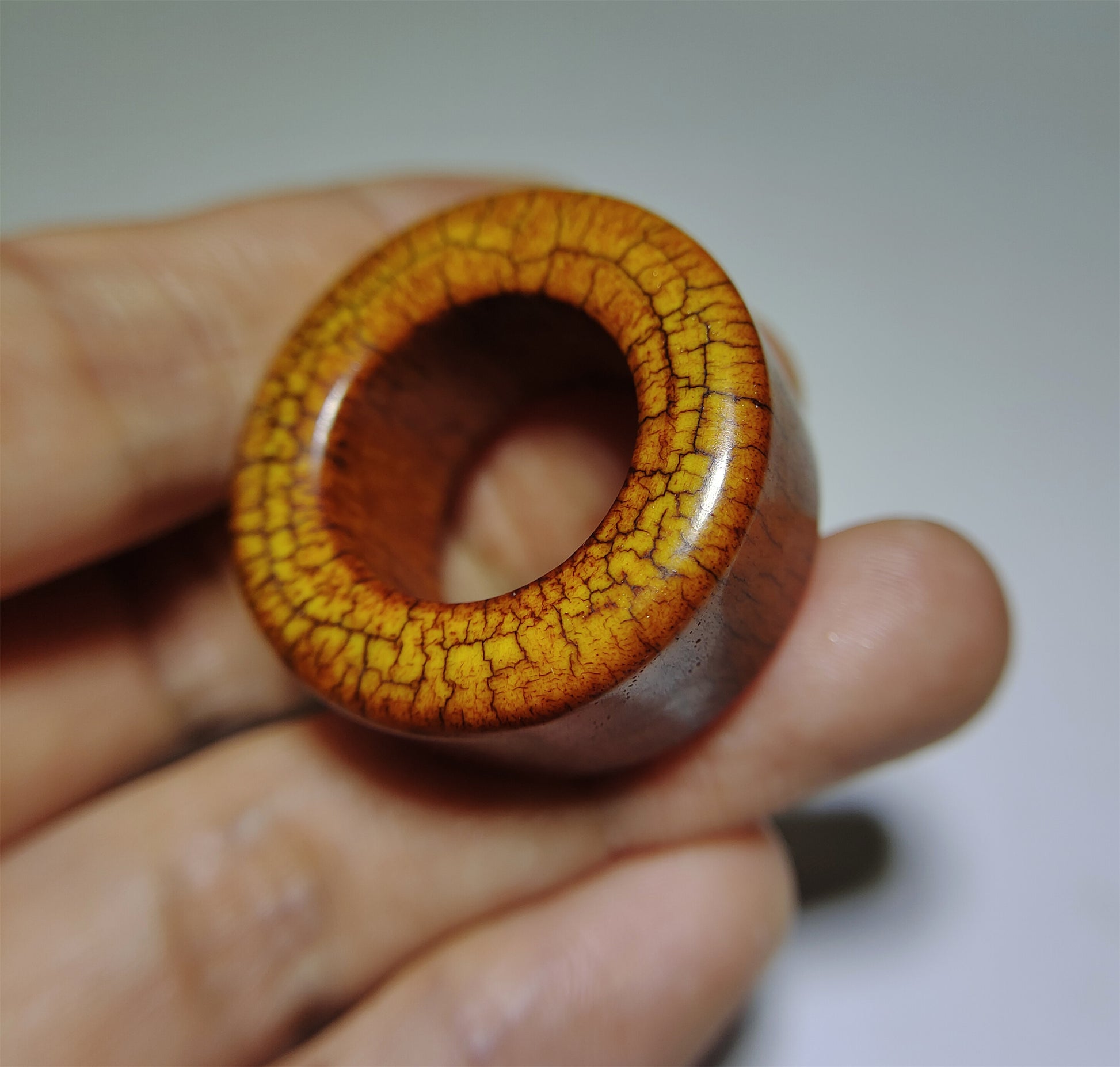 Real Tibetan Antique Yak Bone Amulet Pendant Ring Genuine Kapala Beads Old Mala Prayer Doughnut Lucky Talisman Donut