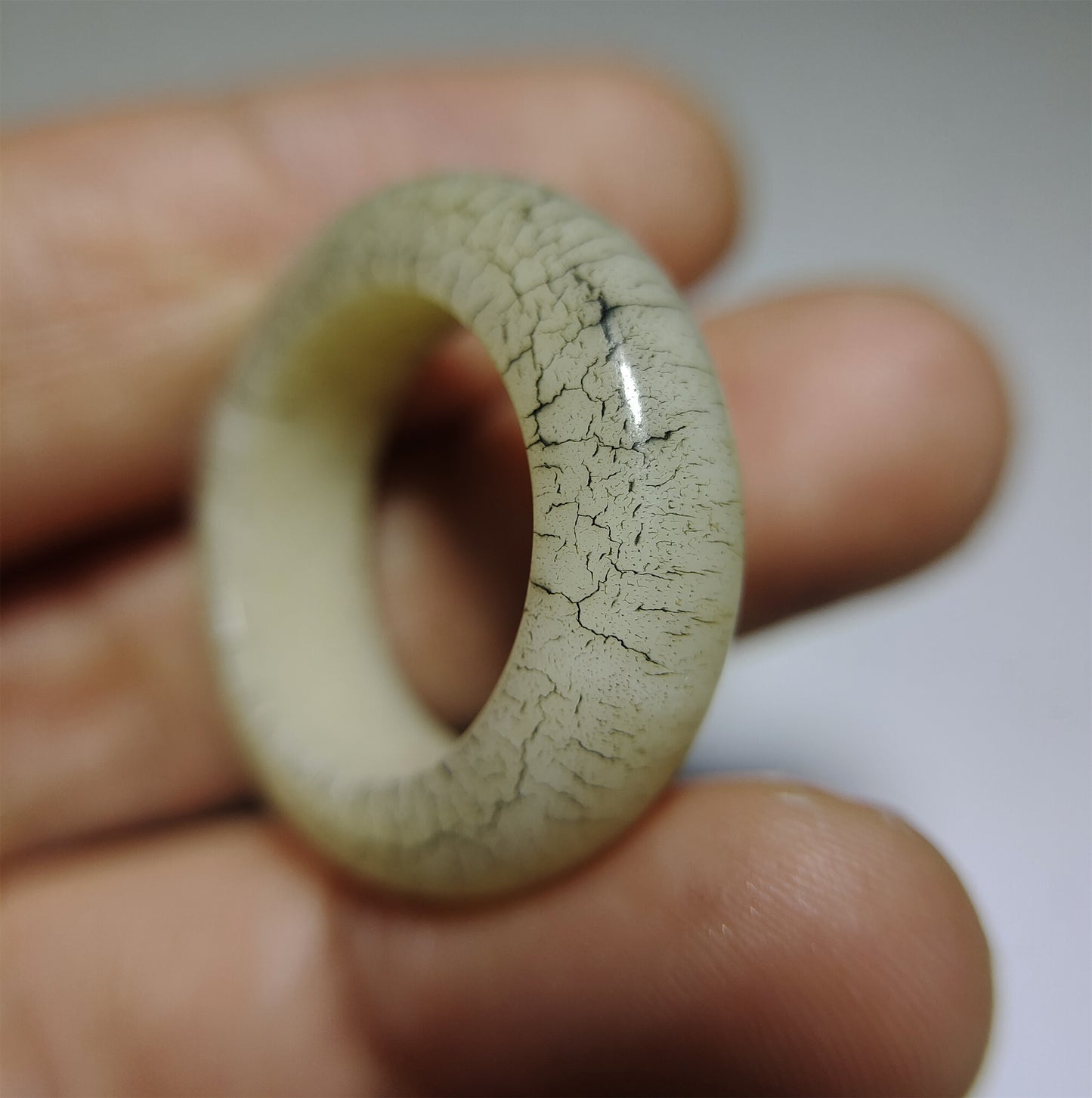 Real Tibetan Antique Yak Bone Amulet Pendant Ring Genuine Kapala Beads Old Mala Prayer Doughnut Lucky Talisman Donut