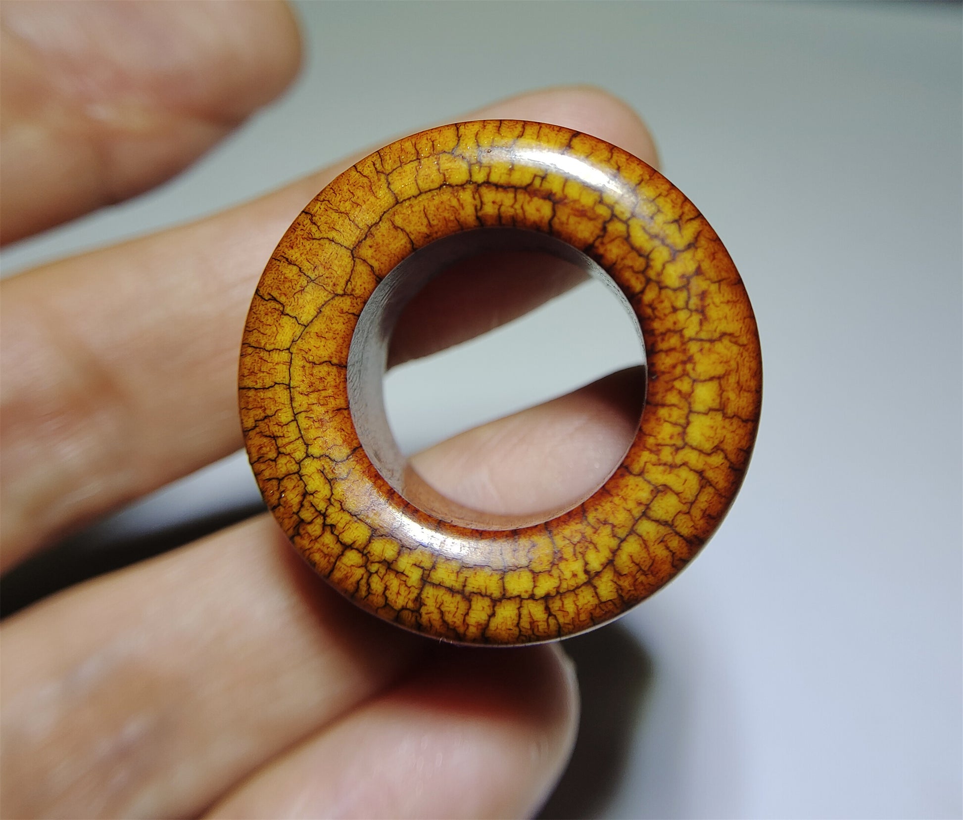 Real Tibetan Antique Yak Bone Amulet Pendant Ring Genuine Kapala Beads Old Mala Prayer Doughnut Lucky Talisman Donut