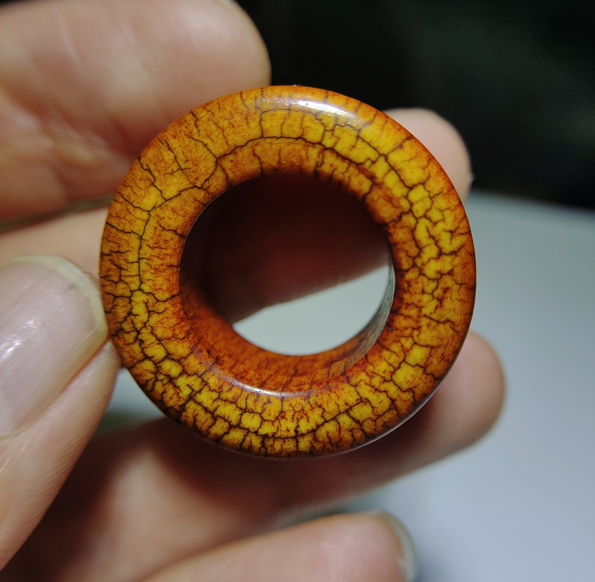 Real Tibetan Antique Yak Bone Amulet Pendant Ring Genuine Kapala Beads Old Mala Prayer Doughnut Lucky Talisman Donut