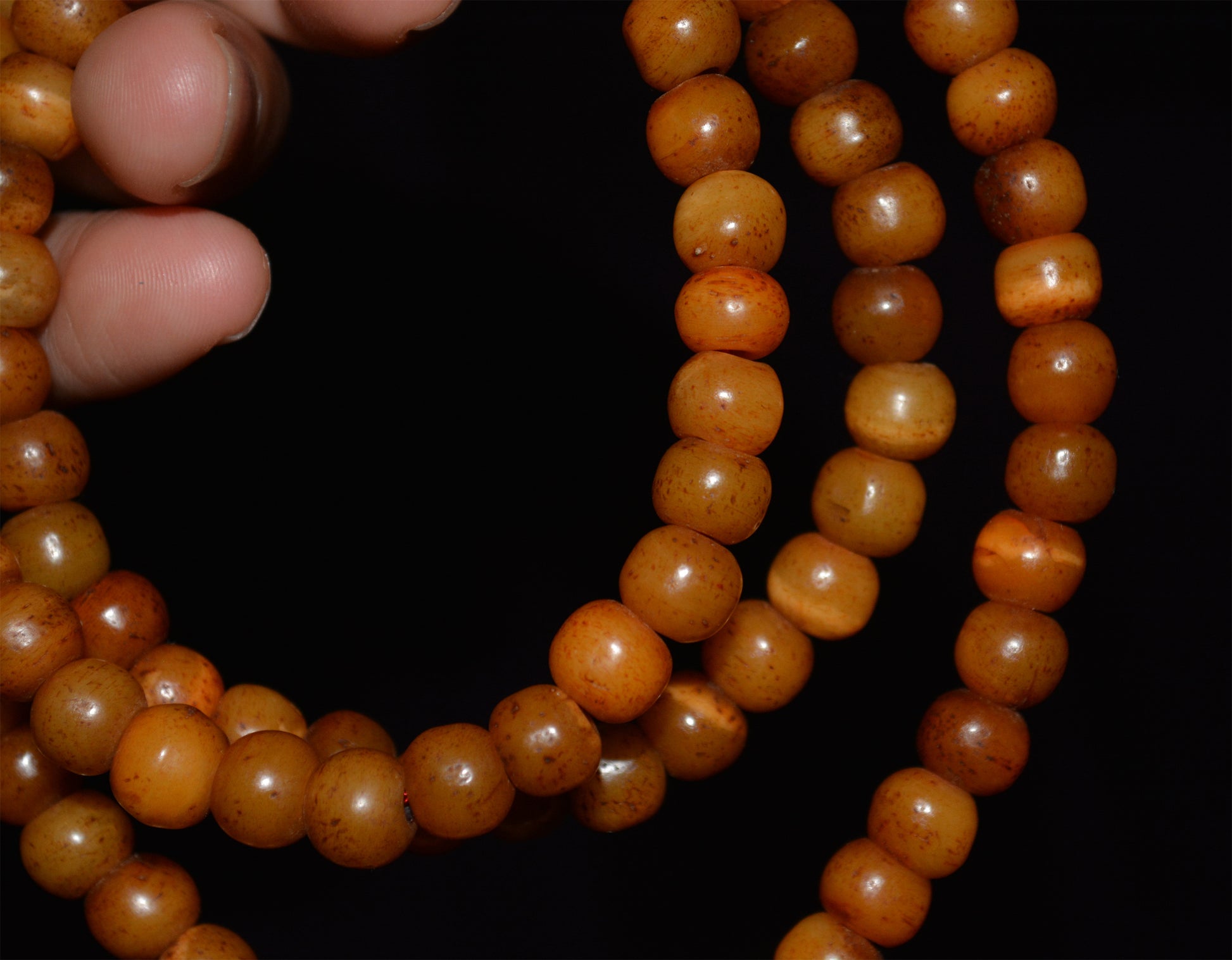 Real Tibetan Antique Kapala Bone Bracelet Old Mala Prayer Beads Tibet Genuine Talisman Rosary