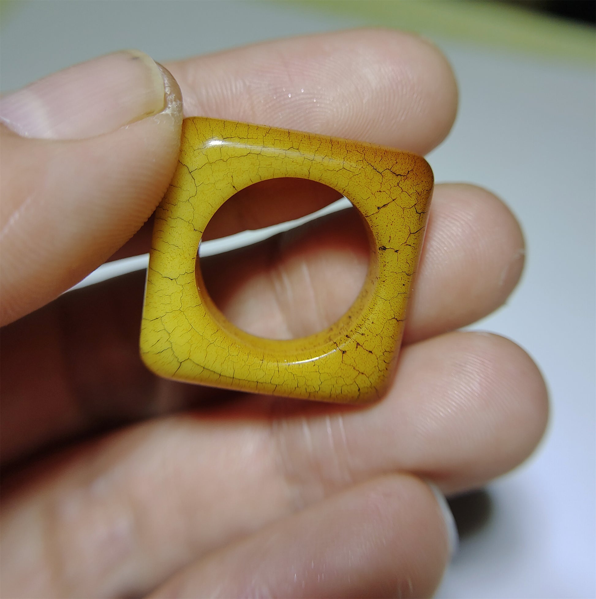 Real Tibetan Antique Yak Bone Pendant Ring Amulet Genuine Kapala Beads Old Mala Prayer Doughnut Lucky Talisman Donut