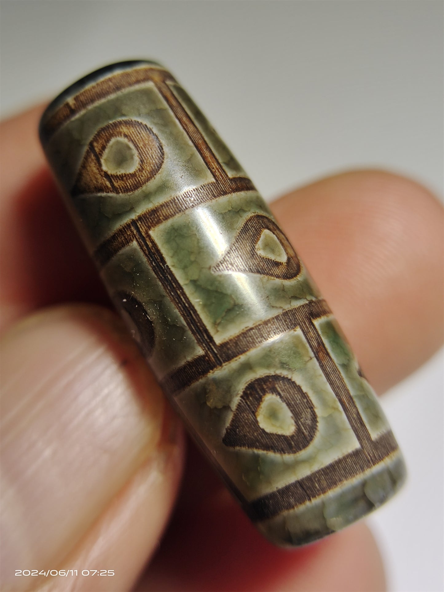 Real Tibetan Bodhi Leaf Nine Eyes Dzi Bead Amulet Pendant Himalayas Agate Pure 9 Eyed Gzi Old Real Talisman Bracelet