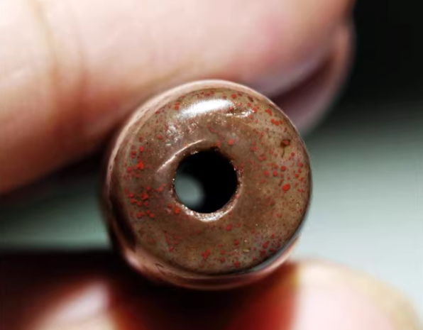 Real Tibetan Guru Rinpoche Dzi Bead Pendant Amulet Old Ancient Pure Himalayan Real Cinnabar Bloodspots Agate Gzi